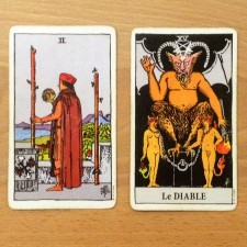tirage tarot diable carré