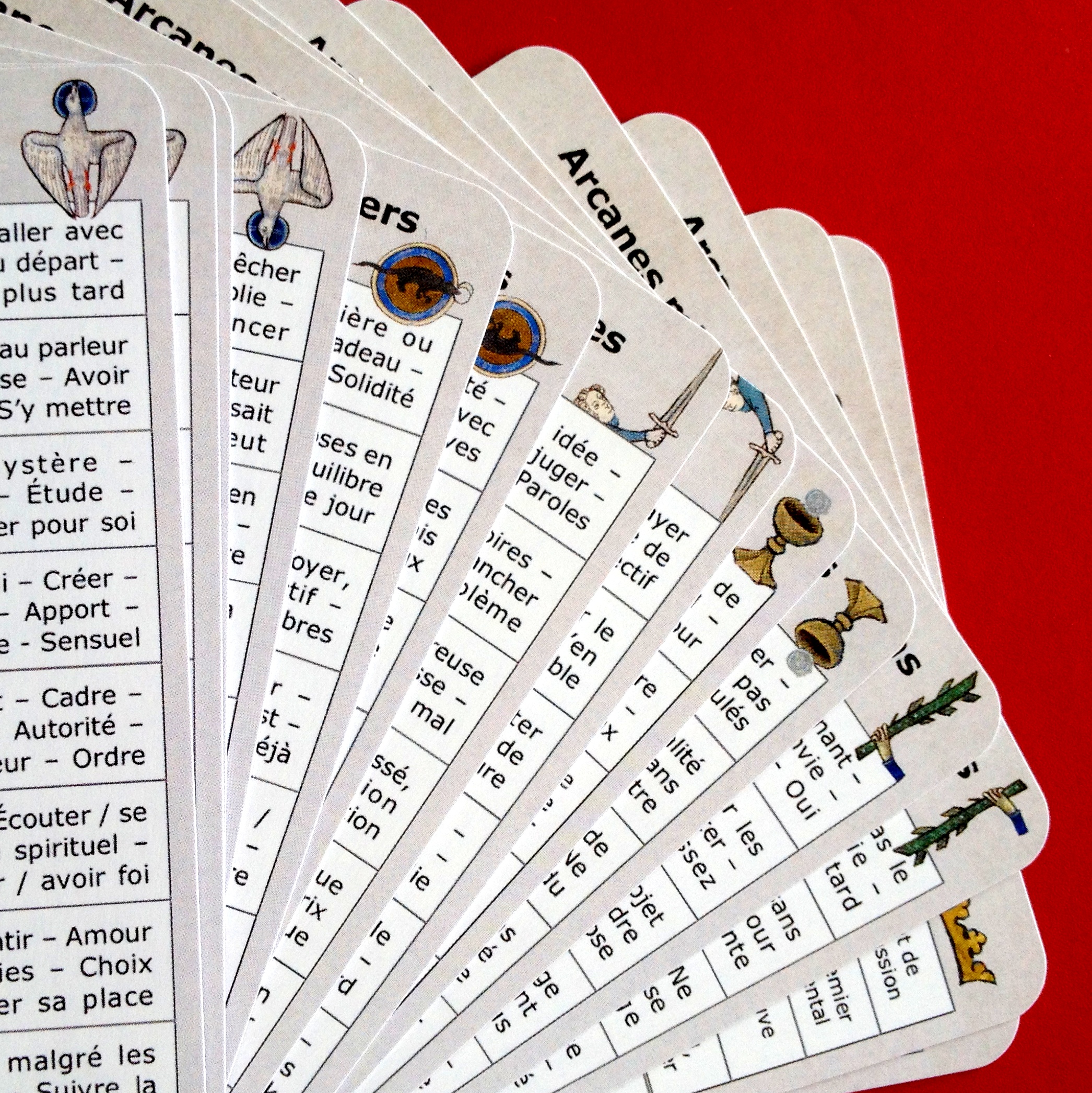 Jeu de cartes de tarot imprimable avec mots-clés, grandes cartes de tarot  Waite Rider avec significations, apprendre le tarot avec le jeu de tarot  débutant, étude de tarot -  France